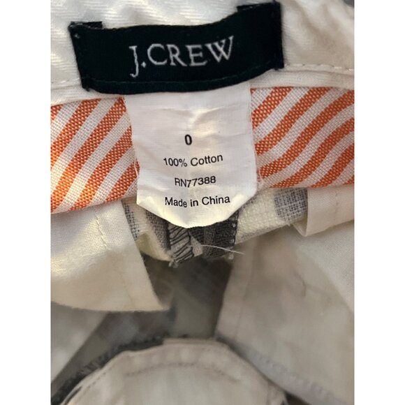 J Crew Shorts Womens Size 0 XS Chinos Polka Dots Casual Summer Gray White Print - Picture 10 of 10
